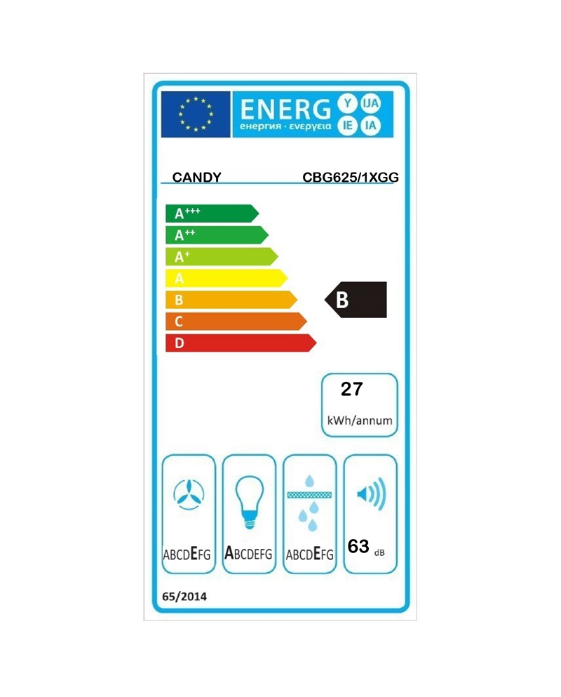 CANDY EXAUSTOR 52CMS 3 VELOCIDADES INOX B - CBG6251XGG