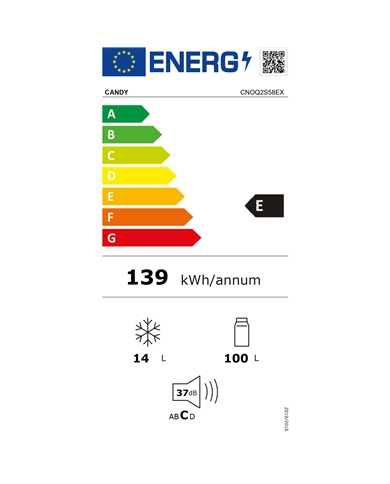 CANDY FRIGORIFICO 1PT 850X545X562 114LT CONG IX E #6 - CNOQ2S58EX CANDY FRIGORIFICO 1PT 850X545X562 114LT CONG IX E #6 - CNOQ2S58EX
