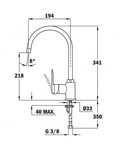 TEKA MISTURADORA CANO ALTO CROMADA SPIRIT TEKA MISTURADORA CANO ALTO CROMADA SPIRIT
