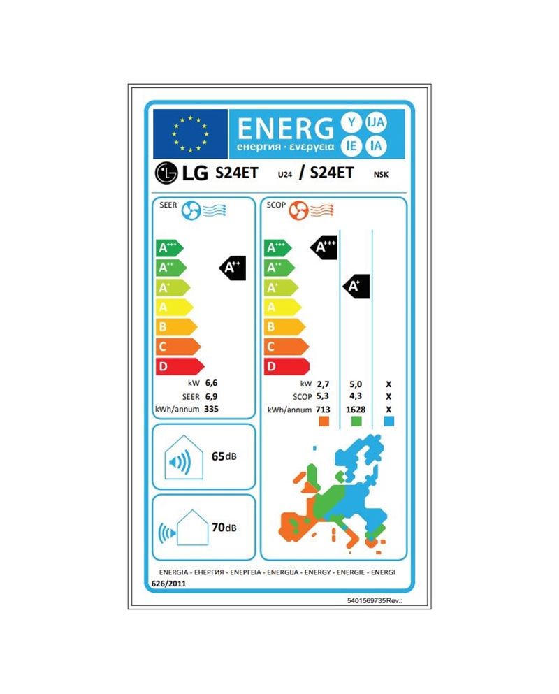 LG AR CONDICIONADO INT+EXT STANDARD INV WIFI 24000BTU A++/A+ #5 - S24EC LG AR CONDICIONADO INT+EXT STANDARD INV WIFI 24000BTU A++/A+ #5 - S24EC