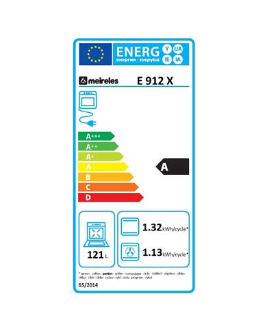 MEIRELES FOGAO 90CM INOX VITRO+FORNO ELECTRICO MULTIF. A - E912X