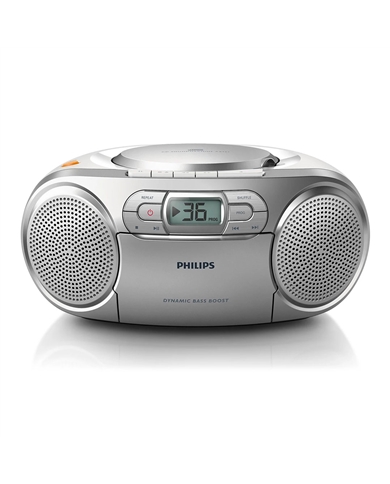 PHILIPS RADIO PORTATIL CD CD-R CD-RW FM LEITOR CASSETE CINZA - AZ127 PHILIPS RADIO PORTATIL CD CD-R CD-RW FM LEITOR CASSETE CINZA - AZ127