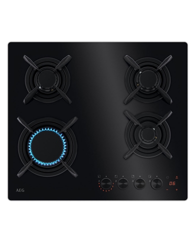 AEG PLACA CRISTAL GAS 4 GAS 60CM - HKB64453NB
