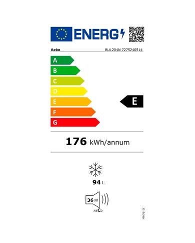 BEKO ARCA VERTICAL INTEG 820X595X545MT 94LT E #1 - BU1204N BEKO ARCA VERTICAL INTEG 820X595X545MT 94LT E #1 - BU1204N