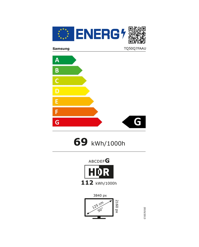 SAMSUNG QLED 50" 4K UHD SMART TV 3HDMI #1 - TQ50Q7FAAUXXC