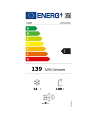 CANDY FRIGORIFICO 1PT 850X545X562 114LT CONG PRETO E #5 - CNOQ2S58EB