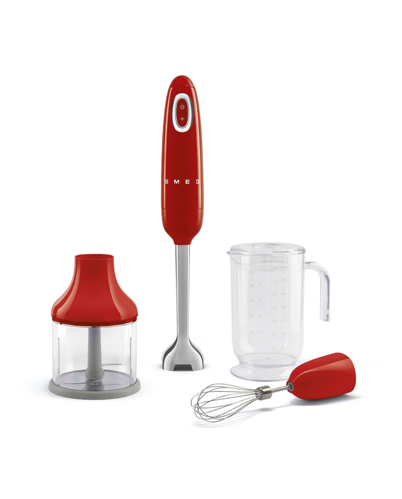 SMEG VARINHA 700W PE INOX C/ ACESSORIOS VERMELHA - HBF03RDEU