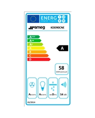 SMEG CHAMINE DE BANCADA 90CM 720M3/H PRETO A - KDD90CNE