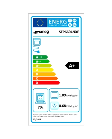 SMEG FORNO 10 FUNÇOES 70LT VENTILADO PIROLITICO INOX A+ - SFP6604NXE SMEG FORNO 10 FUNÇOES 70LT VENTILADO PIROLITICO INOX A+ - SFP6604NXE