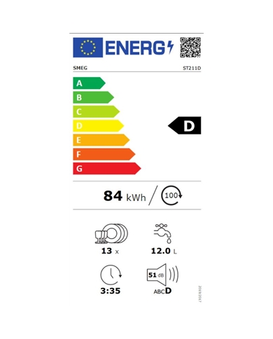 SMEG MAQUINA LOUÇA 60CM INTEG 5PROG D - ST211D SMEG MAQUINA LOUÇA 60CM INTEG 5PROG D - ST211D