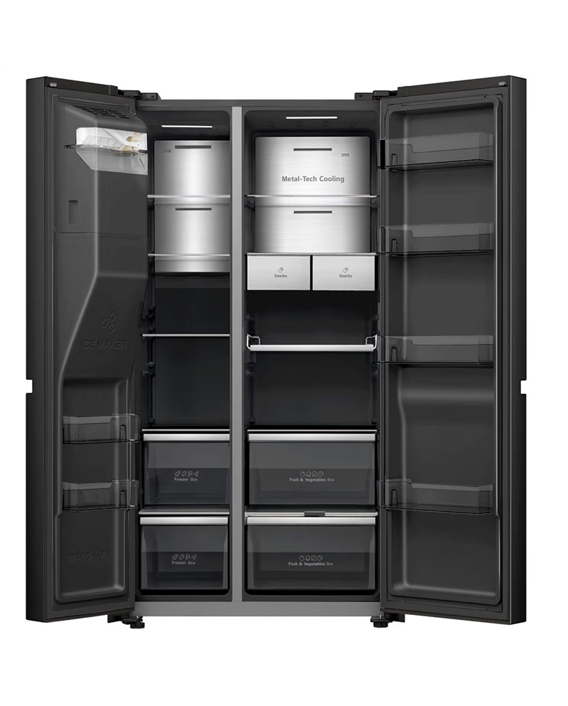 HISENSE SIDE BY SIDE 1795X910X730MT 614LT NF DA PRETO E #4 - RS9P628GPFE