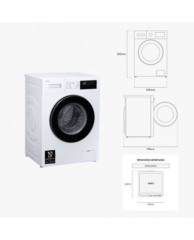 SAMSUNG MAQUINA ROUPA 8KG VAPOR A