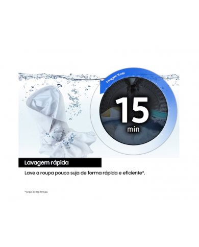 SAMSUNG MAQUINA ROUPA 8KG VAPOR A