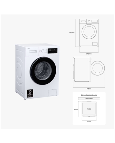 SAMSUNG MAQUINA ROUPA 8KG VAPOR A - WW80FG3M05AWEP