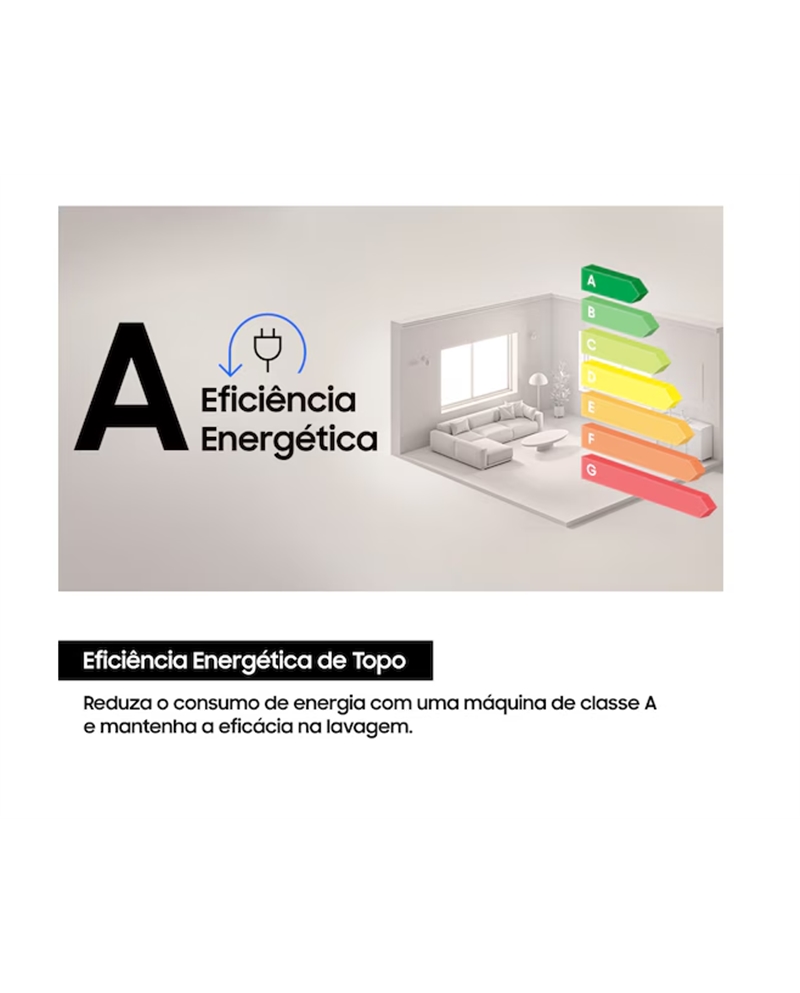 SAMSUNG MAQUINA ROUPA 8KG VAPOR A #1 - WW80FG3M05AWEP