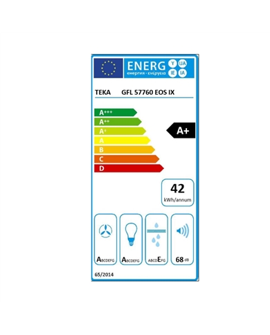 TEKA EXAUSTOR 60CM 760M3/H INOX A+ - GFL57760EOSIX TEKA EXAUSTOR 60CM 760M3/H INOX A+ - GFL57760EOSIX
