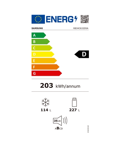 SAMSUNG COMBINADO 1,85X0,60X0,66MT 341LT DISP NF SILVER D - RB34C632DSAEF SAMSUNG COMBINADO 1,85X0,60X0,66MT 341LT DISP NF SILVER D - RB34C632DSAEF