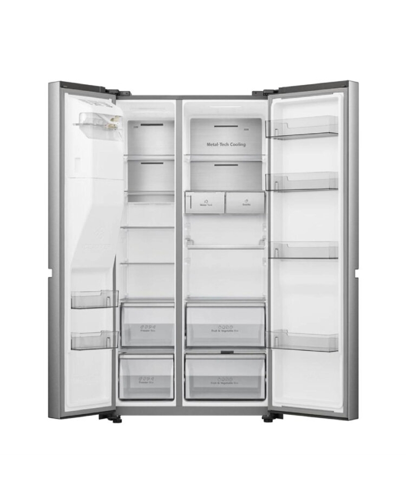 HISENSE SIDE BY SIDE 1795X910X730MT 632LT NF DAG LK INOX C #3 - RS818N4TIC