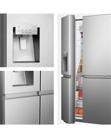 HISENSE SIDE BY SIDE 1795X910X730MT 632LT NF DAG LK INOX C #5 - RS818N4TIC HISENSE SIDE BY SIDE 1795X910X730MT 632LT NF DAG LK INOX C #5 - RS818N4TIC