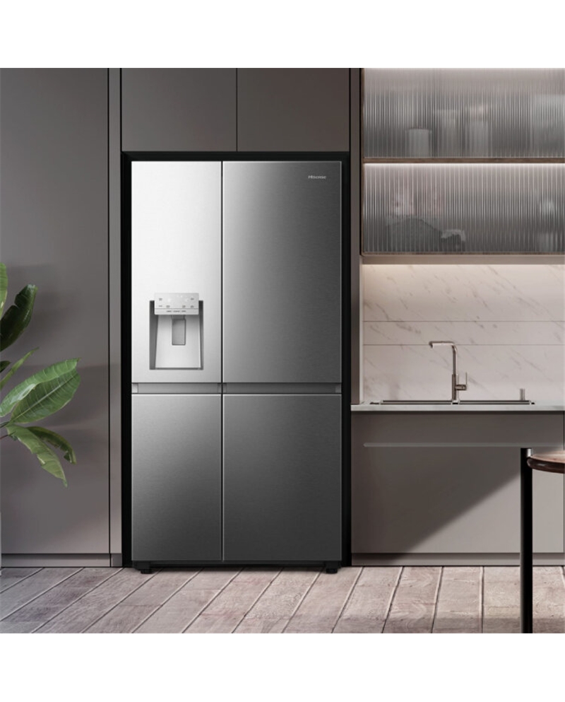 HISENSE SIDE BY SIDE 1795X910X730MT 632LT NF DAG LK INOX C #6 - RS818N4TIC