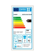 CANDY SECADOR ROUPA INTEG 7KG CONDEN BOMBA CALOR  A+ - BCTDH7A1TE CANDY SECADOR ROUPA INTEG 7KG CONDEN BOMBA CALOR  A+ - BCTDH7A1TE