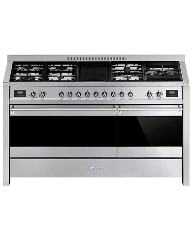 SMEG FOGAO 150X60CM 7GAS 2FORNOS TERMOVENTILADO 131LT INOX A - A581 SMEG FOGAO 150X60CM 7GAS 2FORNOS TERMOVENTILADO 131LT INOX A - A581