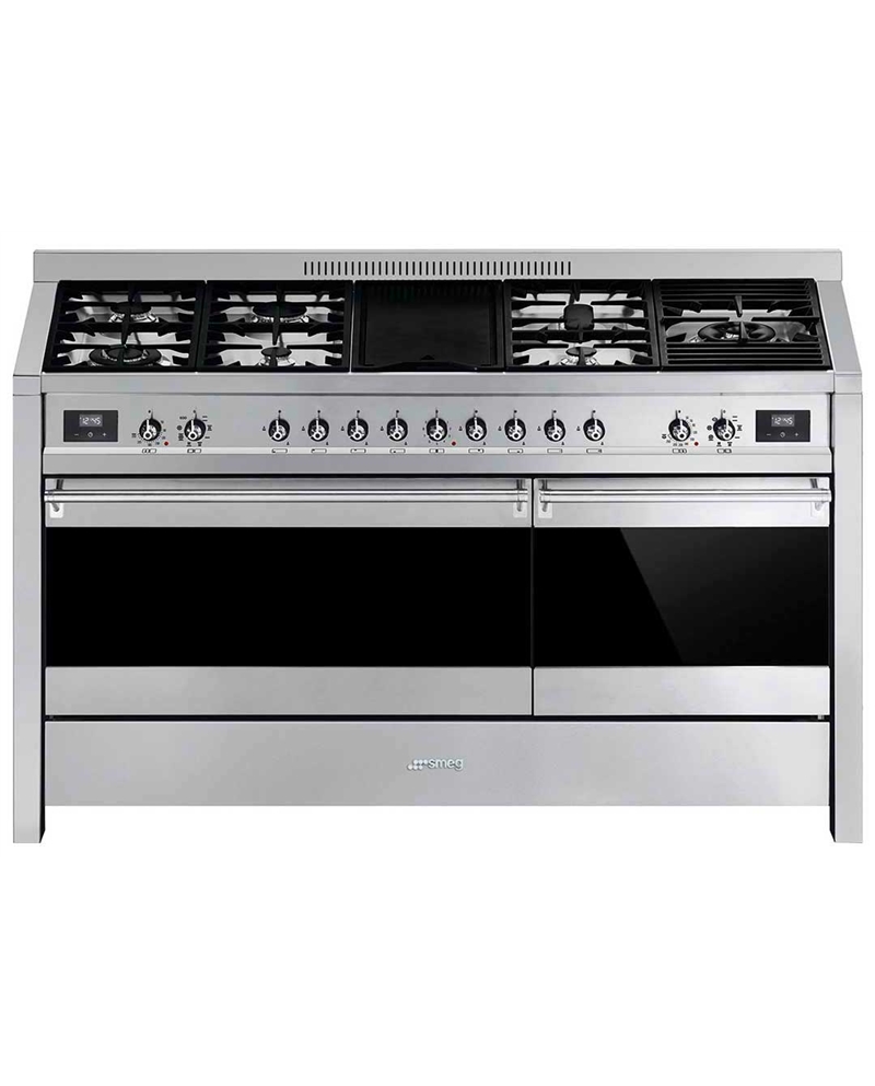 SMEG FOGAO 150X60CM 7GAS 2FORNOS TERMOVENTILADO 131LT INOX A - A581