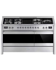 SMEG FOGAO 150X60CM 7GAS 2FORNOS TERMOVENTILADO 131LT INOX A - A581