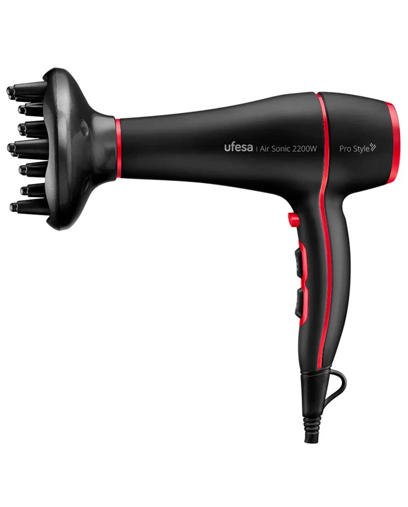 UFESA SECADOR CABELO 2200W 3TEMP 2VELOC MOTOR AC - AIRSONIC