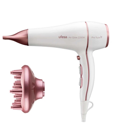 UFESA SECADOR CABELO 2200W 3TEMP 2VELOC MOTOR AC - AIRGLOW UFESA SECADOR CABELO 2200W 3TEMP 2VELOC MOTOR AC - AIRGLOW