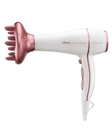 UFESA SECADOR CABELO 2200W 3TEMP 2VELOC MOTOR AC - AIRGLOW UFESA SECADOR CABELO 2200W 3TEMP 2VELOC MOTOR AC - AIRGLOW