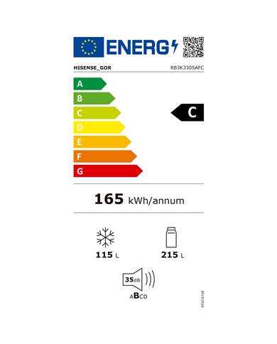 HISENSE COMBINADO 1856X595X600MT 330LT NF PRETO C #2 - RB3K330SAFC HISENSE COMBINADO 1856X595X600MT 330LT NF PRETO C #2 - RB3K330SAFC