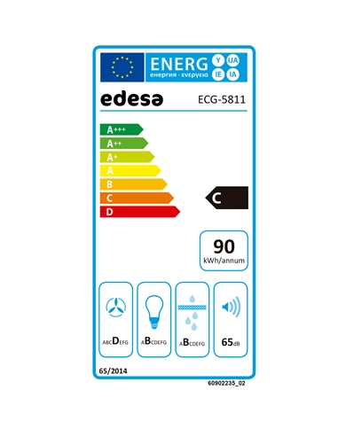 EDESA EXAUSTOR INTEGRAR 60CM MAX 645M3/H PRETO C - ECG5811BK EDESA EXAUSTOR INTEGRAR 60CM MAX 645M3/H PRETO C - ECG5811BK