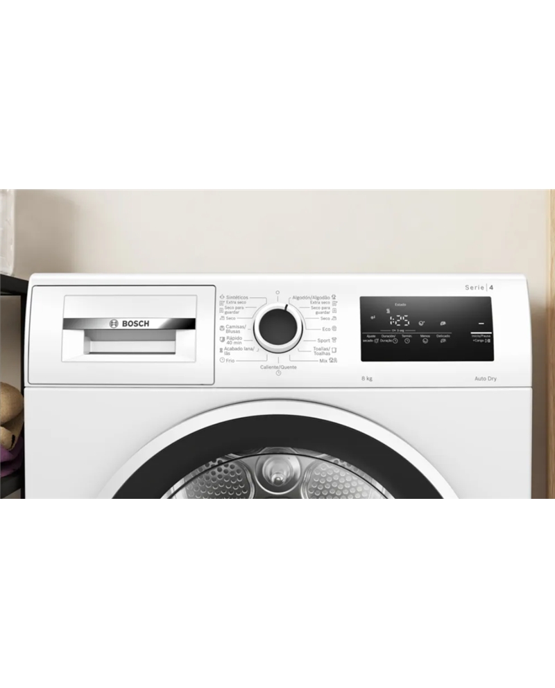BOSCH SECADOR ROUPA 8KG BOMBA CALOR D - WTR85V00ES