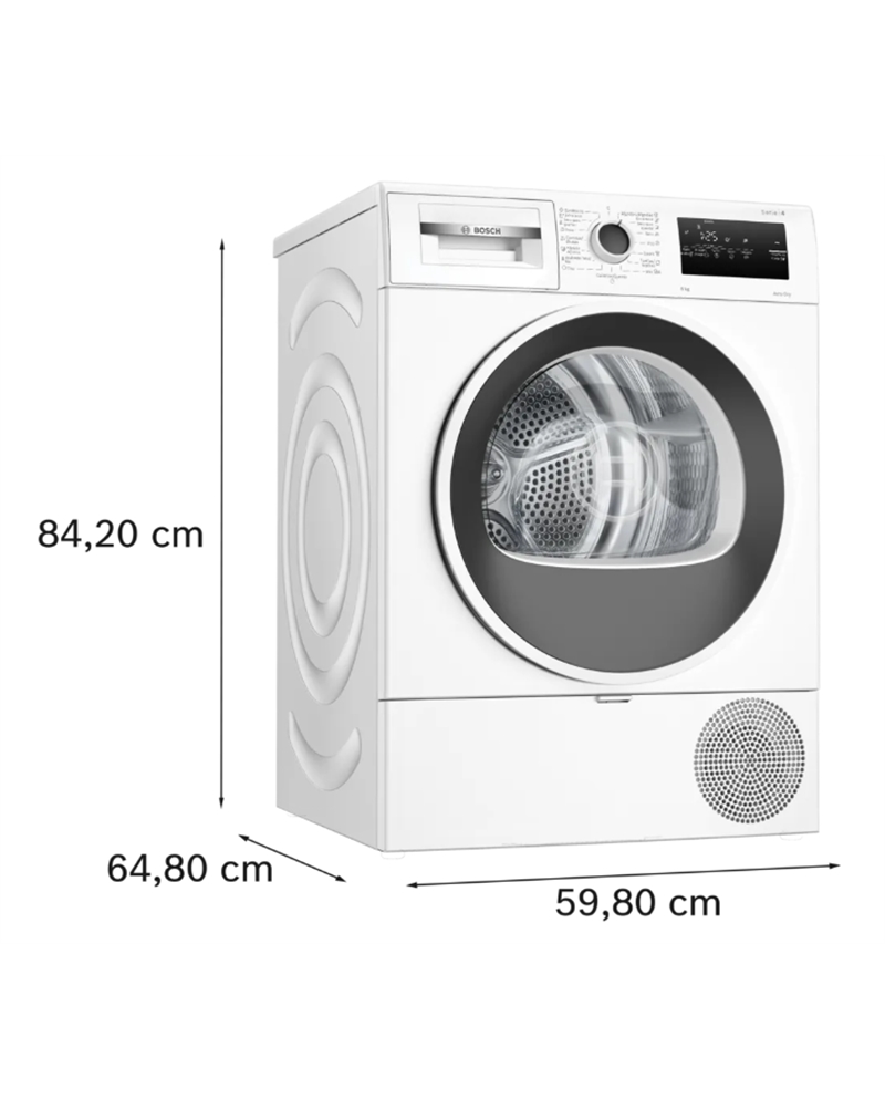 BOSCH SECADOR ROUPA 8KG BOMBA CALOR D #4 - WTR85V00ES