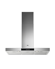 AEG CHAMINE PAREDE 90CM 600m3/h VIDRO PRETO/INOX C - DBB3951M