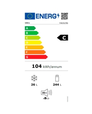 SMEG FRIGORIFICO 1PT 1530X601X728MT ESQ AZUL CEU C #1 - FAB28LPB6