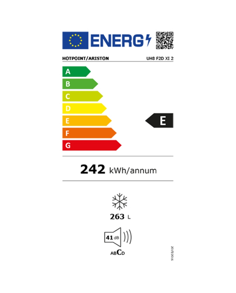 HOTPOINT ARCA VERTICAL 1,875X0,595X0,63 259LT NF INOX E #2 - UH8F2DXI2 HOTPOINT ARCA VERTICAL 1,875X0,595X0,63 259LT NF INOX E #2 - UH8F2DXI2