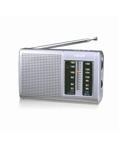 HAEGER RADIO PORTATIL SINTONIZADOR ANALOGICO FM/AM - PRBIB001A HAEGER RADIO PORTATIL SINTONIZADOR ANALOGICO FM/AM - PRBIB001A