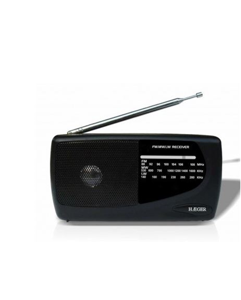 HAEGER RADIO PORTATIL SINTONIZADOR ANALOGICO FM/AM - PRTRI002A