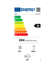 SMEG COMBINADO 1968X601X728MT NF 331LT AZUL CEU D #1 - FAB32LPB5
