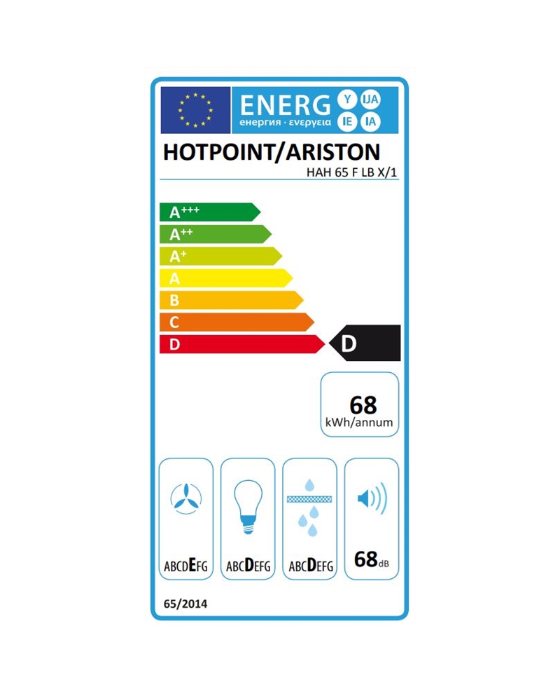 HOTPOINT EXAUSTOR 60CM INOX D - HAH65FLBX