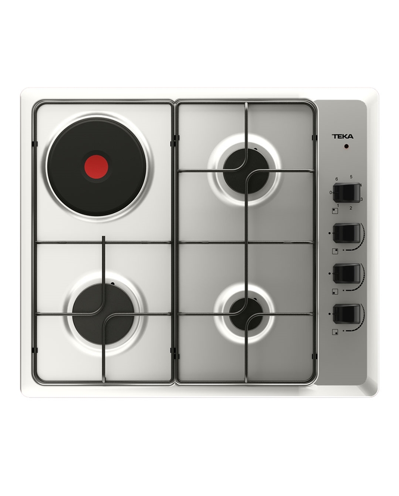 TEKA PLACA 60CM 3GAS BUT 1ELETRICO INOX - HSE64031KLBBUT