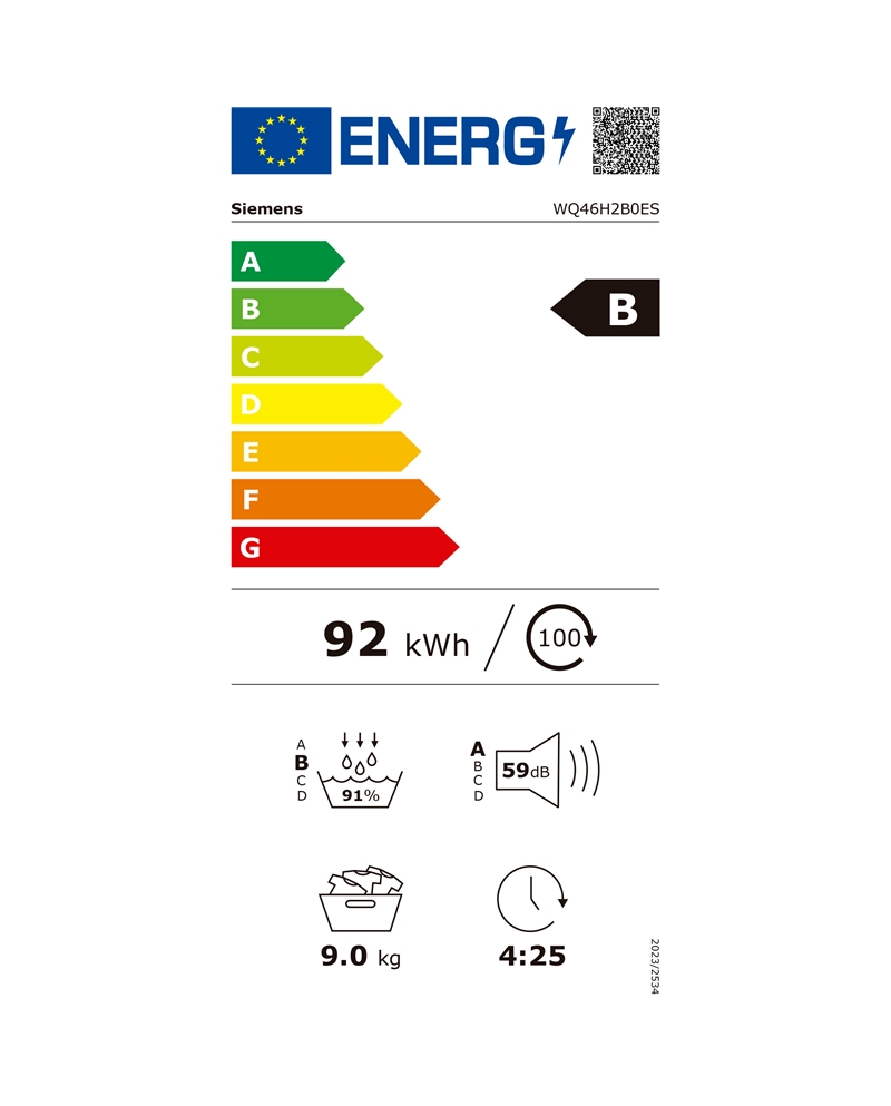 SIEMENS SECADOR ROUPA 9KG BOMBA CALOR B #2 - WQ46H2B0ES