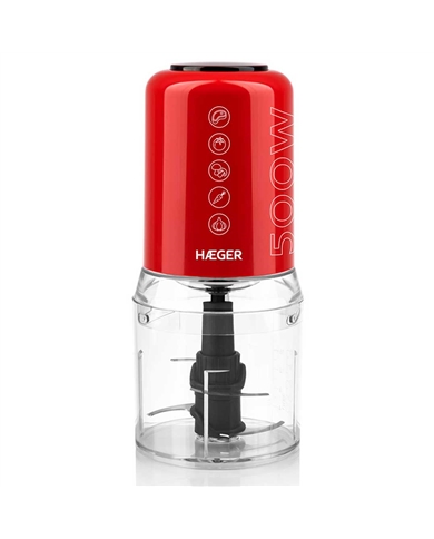 HAEGER PICADORA 500W CAPACIDADE 200GR LAMINA AÇO INOX VERMEL - CH50W009A HAEGER PICADORA 500W CAPACIDADE 200GR LAMINA AÇO INOX VERMEL - CH50W009A