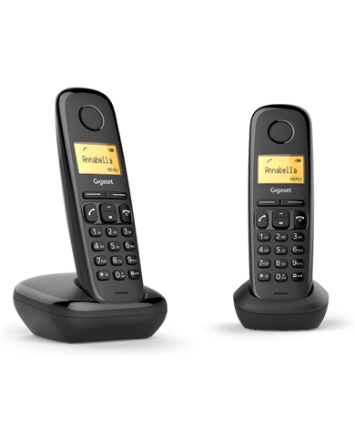 GIGASET TELEFONE S/FIOS DUO BLACK - A170DUO GIGASET TELEFONE S/FIOS DUO BLACK - A170DUO