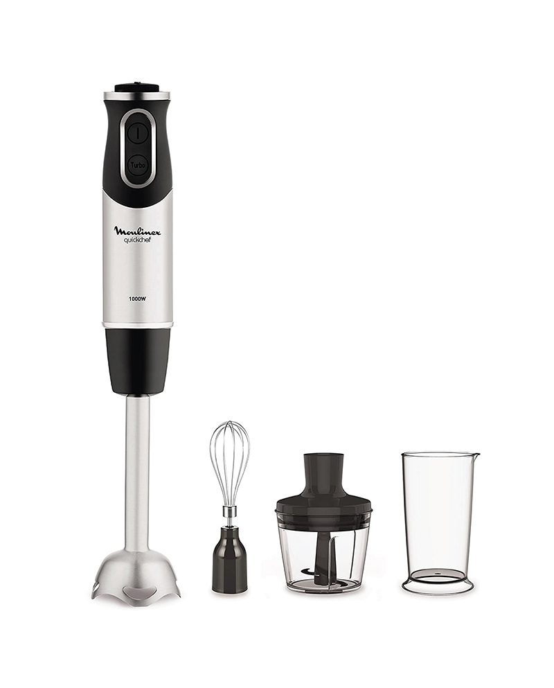 MOULINEX VARINHA 1000W 10VELOC+TURBO PE INOX C/PICADOR + BAT - DD655810