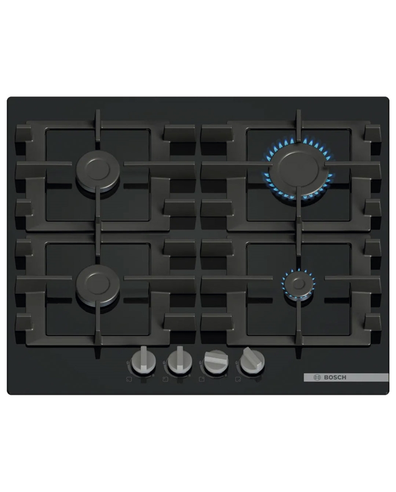 BOSCH PLACA 60CMS 4GAS VIDRO PRETO COMANDOS FRONTAIS - PNP6B6K40