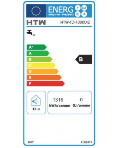 HTW TERMOACUMULADOR 100LTS REVERSIVEL TANQUE DUPLO WIFI