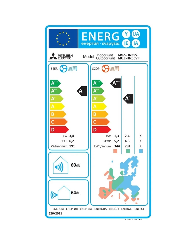 MITSUBISHI AR CONDICIONADO INVERTER 12000BTU A+ - MSZHR35VF